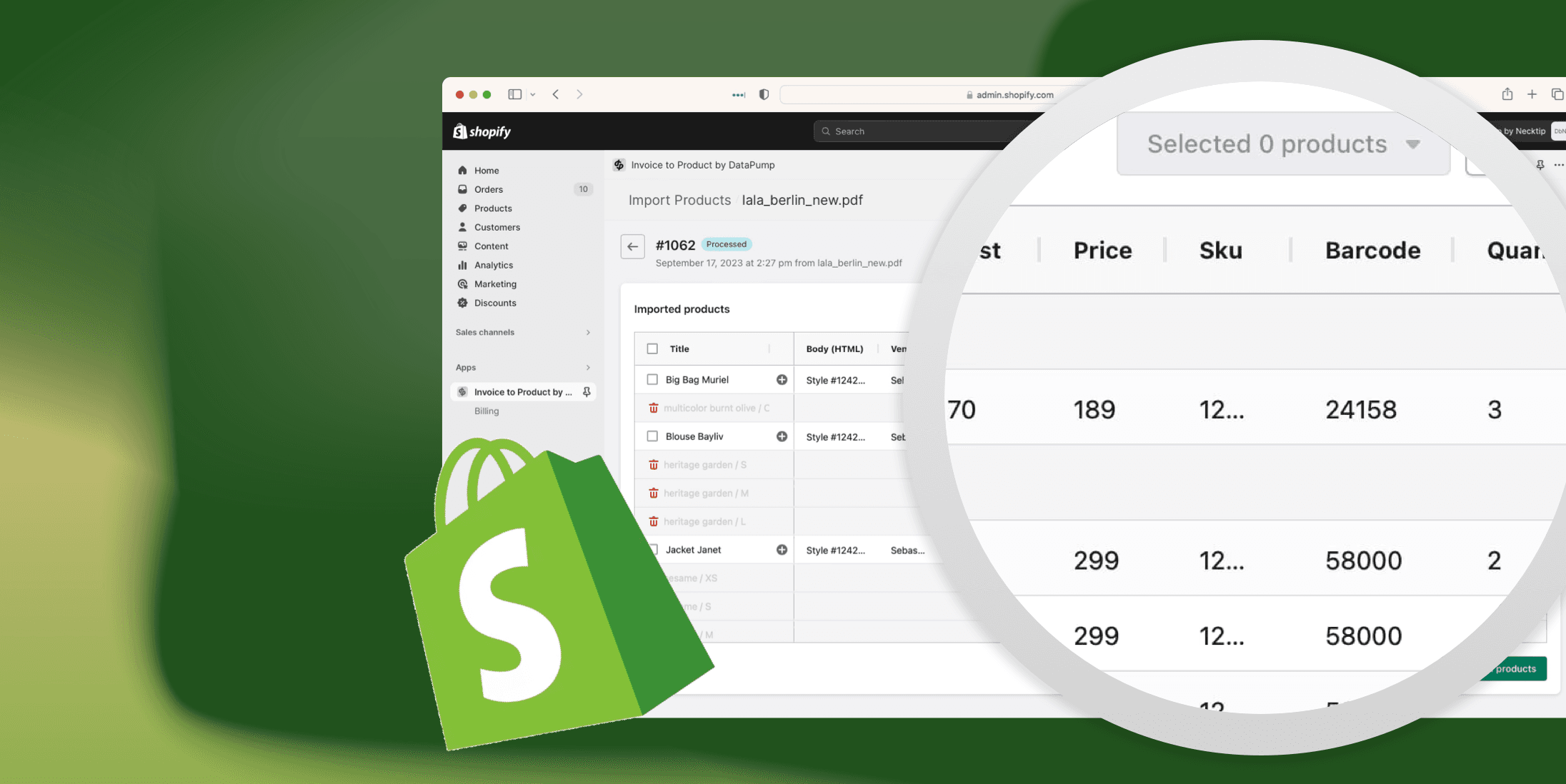 DataPump: AI-Powered Product Creation for Shopify